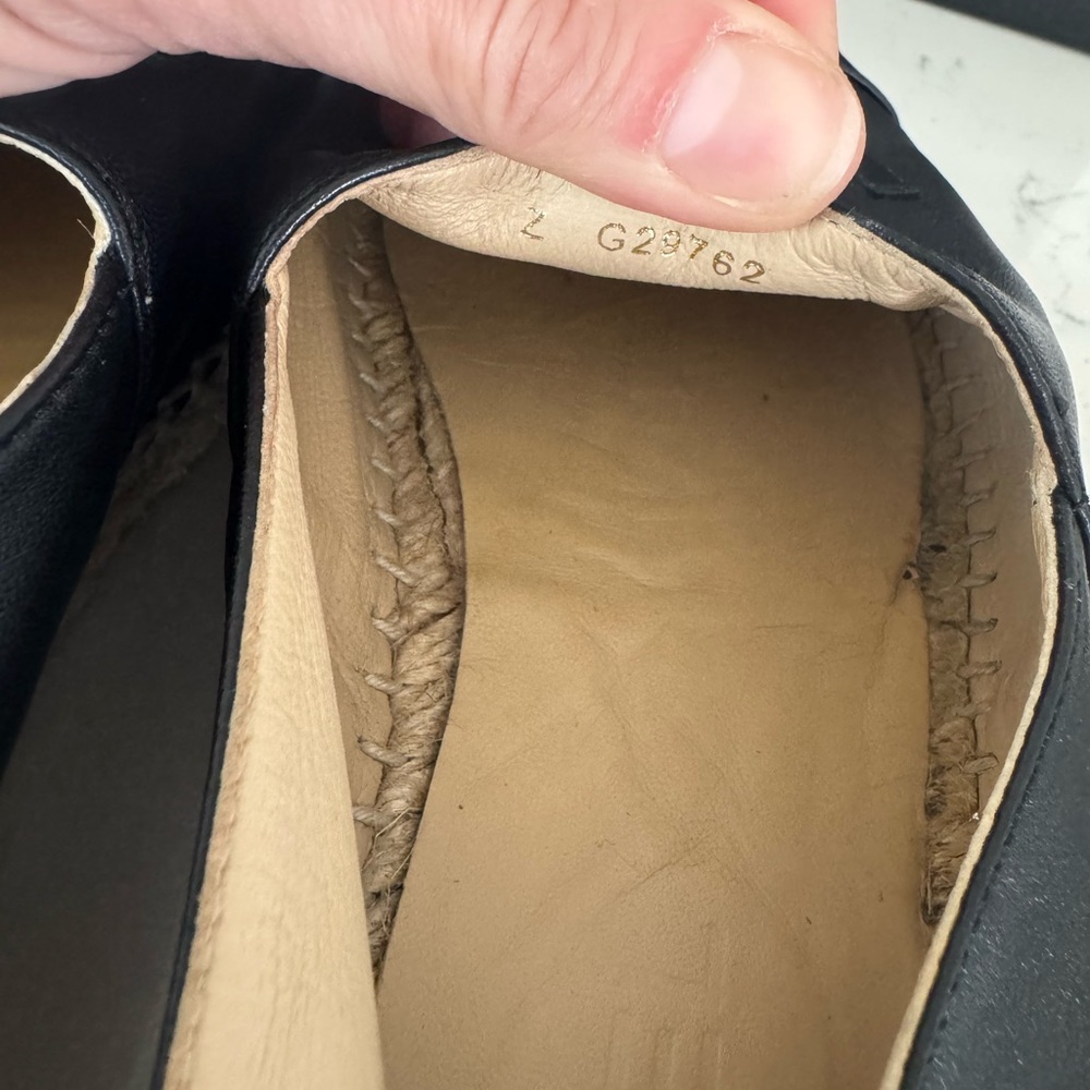 Chanel CC Lambskin Espadrilles Black Leather Size 41 | Box & Dust Bags - Picture 13 of 16